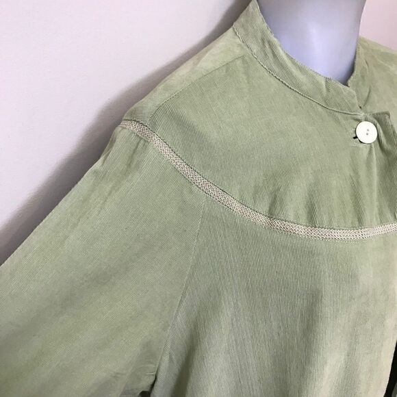 April Cornell Corduroy Duster Prairie One-Button Small Pocket Lined - Picture 5 of 13